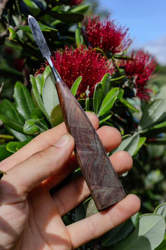 Curly River Totara Tool - Large SS pointed paddle tip