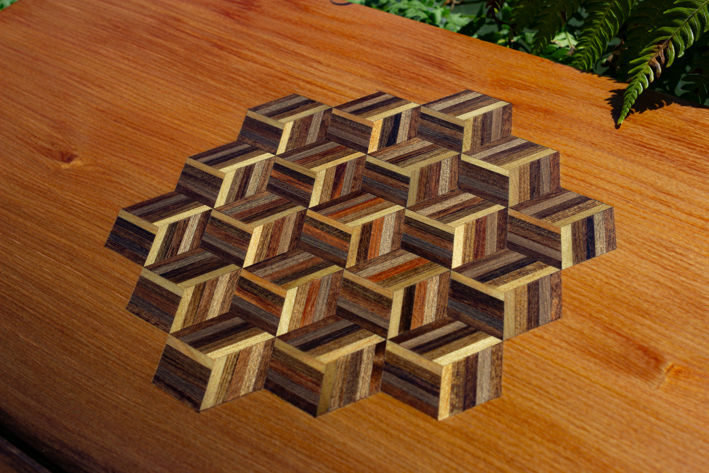 River Matai Geometric Inlaid Boards - Bookmatched Sister Set