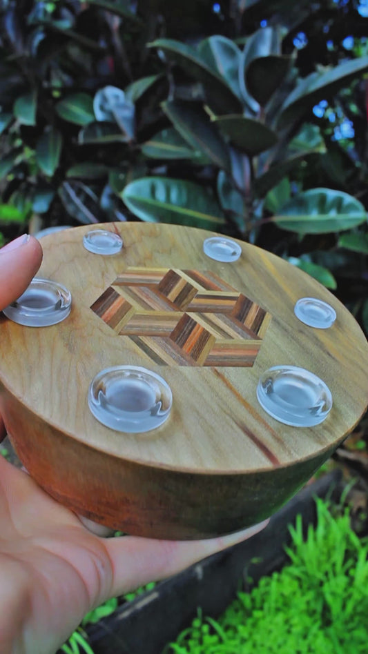 Inlaid River Kauri 14mm & 10mm slide/quartz display